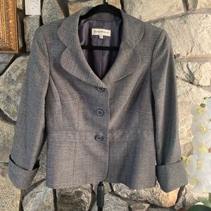 Evan Picone Grey Career Blazer, Size 8